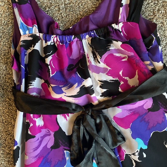 Nicole by Nicole Miller Floor Length Floral Purple, Blue, Mauve, Women’s size 12 - Picture 12 of 12